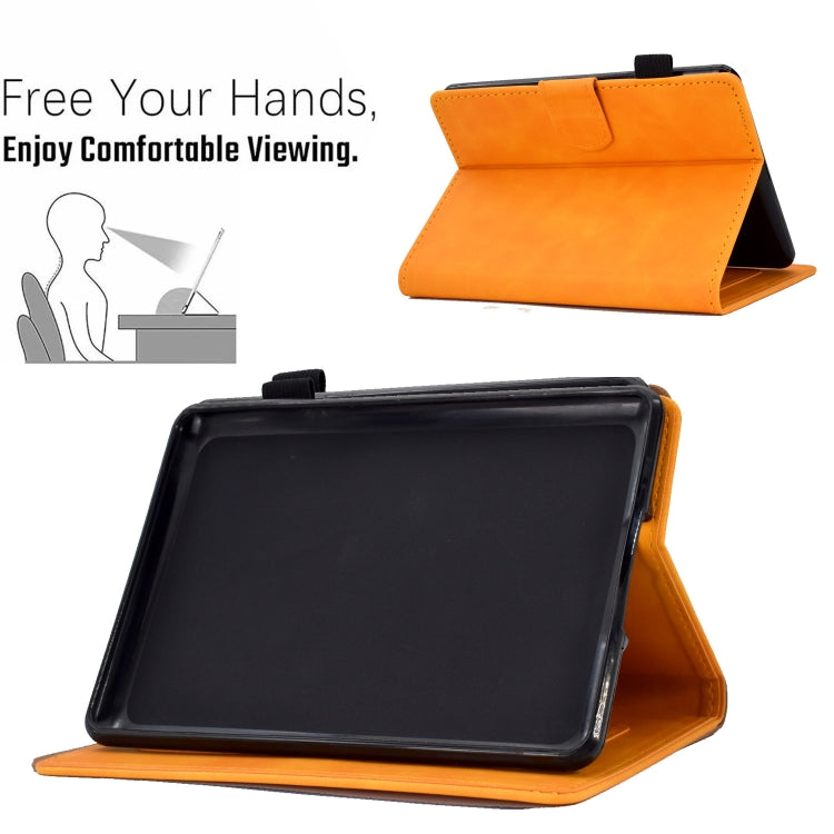 For Amazon Kindle Paperwhite 4/3/2/1 Embossed Smile Flip Tablet Leather Case(Khaki) - Amazon by PMC TechLife | Online Shopping South Africa | PMC TechLife | Buy Now Pay Later Mobicred