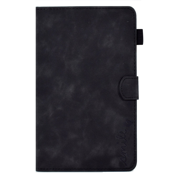 For Amazon Kindle Fire 7 2019/2017/2015 Embossed Smile Flip Tablet Leather Case(Black) - Amazon by PMC TechLife | Online Shopping South Africa | PMC TechLife | Buy Now Pay Later Mobicred
