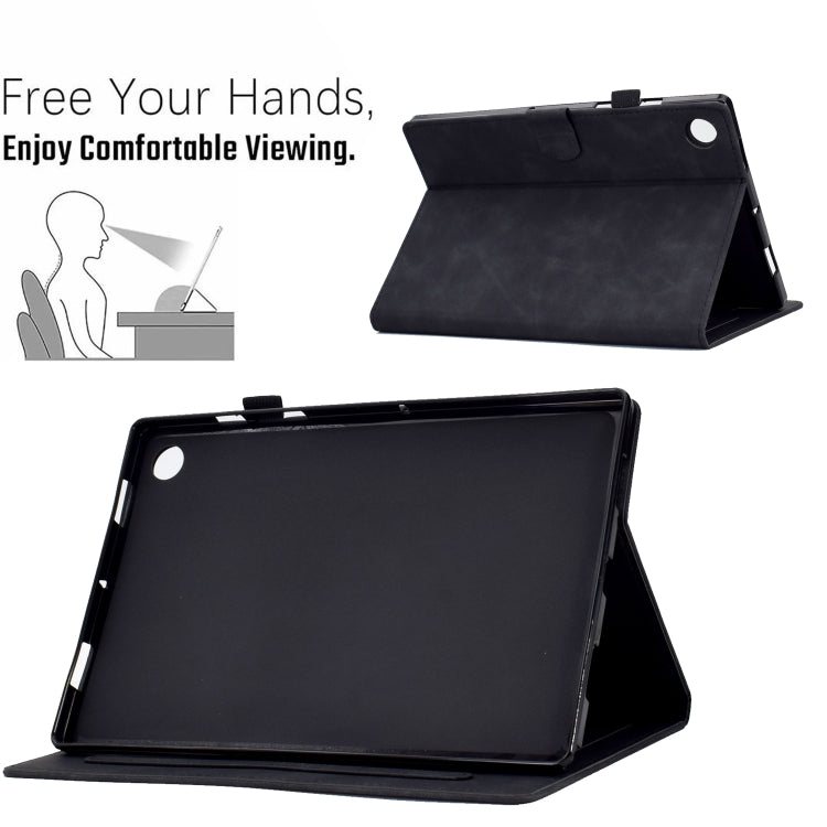 For Lenovo Tab M10 Plus 3rd Gen 10.6 inch Embossed Smile Flip Tablet Leather Case(Black) - Lenovo by PMC TechLife | Online Shopping South Africa | PMC TechLife | Buy Now Pay Later Mobicred