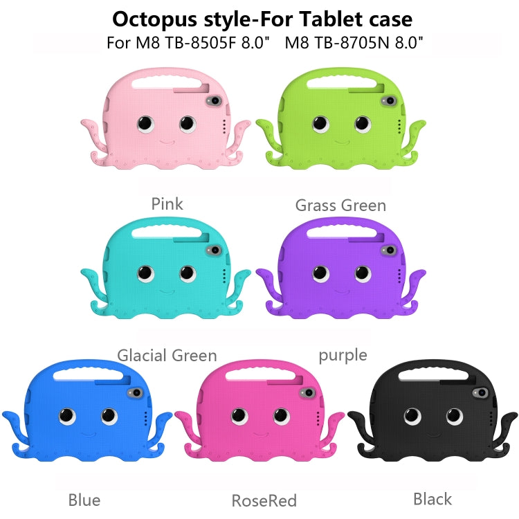 For Lenovo  Tab M8 TB 8505F / 8705N Octopus Style EVA + PC Tablet Case with Strap(Black) - Lenovo by PMC TechLife | Online Shopping South Africa | PMC TechLife | Buy Now Pay Later Mobicred