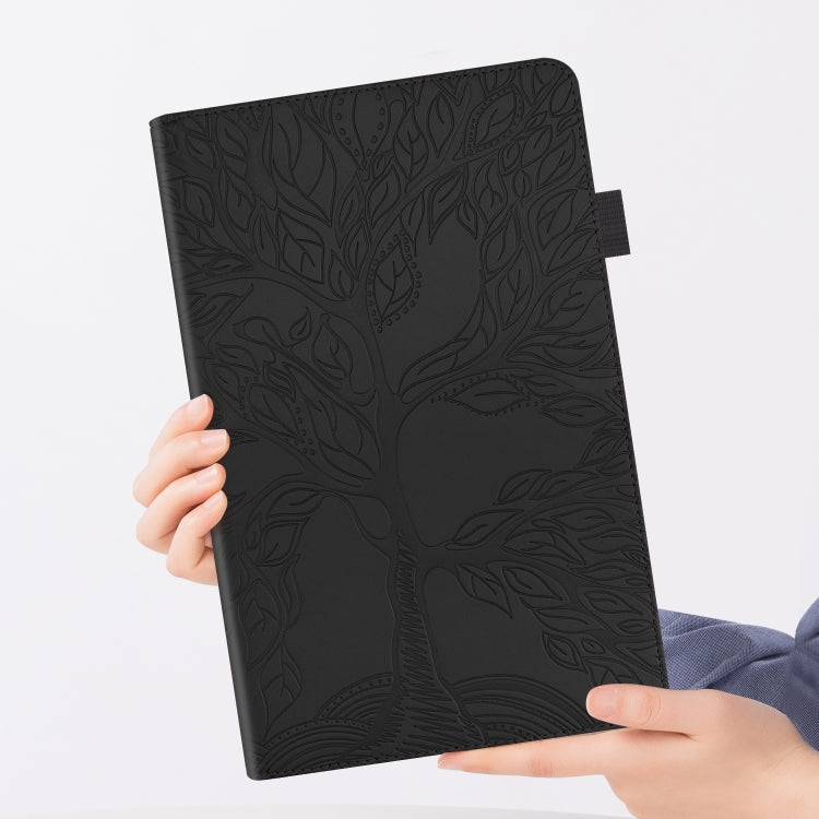 For OPPO Realme Pad X Life Tree Series Horizontal Flip Leather Tablet Case(Black) - Realme by PMC TechLife | Online Shopping South Africa | PMC TechLife | Buy Now Pay Later Mobicred