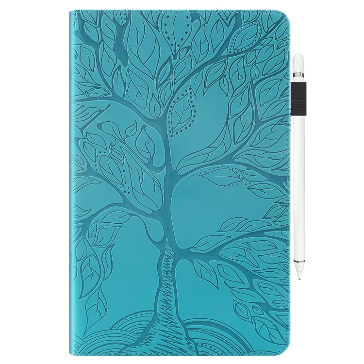 For OPPO Realme Pad X Life Tree Series Horizontal Flip Leather Tablet Case(Lake Blue) - Realme by PMC TechLife | Online Shopping South Africa | PMC TechLife | Buy Now Pay Later Mobicred