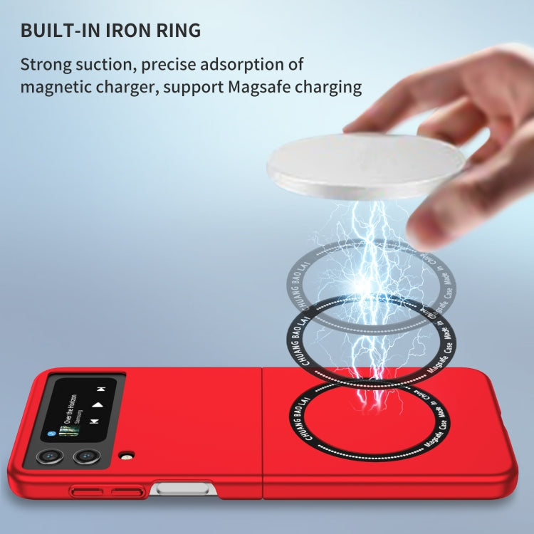 For Samsung Galaxy Z Flip4 Magsafe Magnetic Folding PC Phone Case(Red) - Galaxy Z Flip4 5G Cases by PMC TechLife | Online Shopping South Africa | PMC TechLife