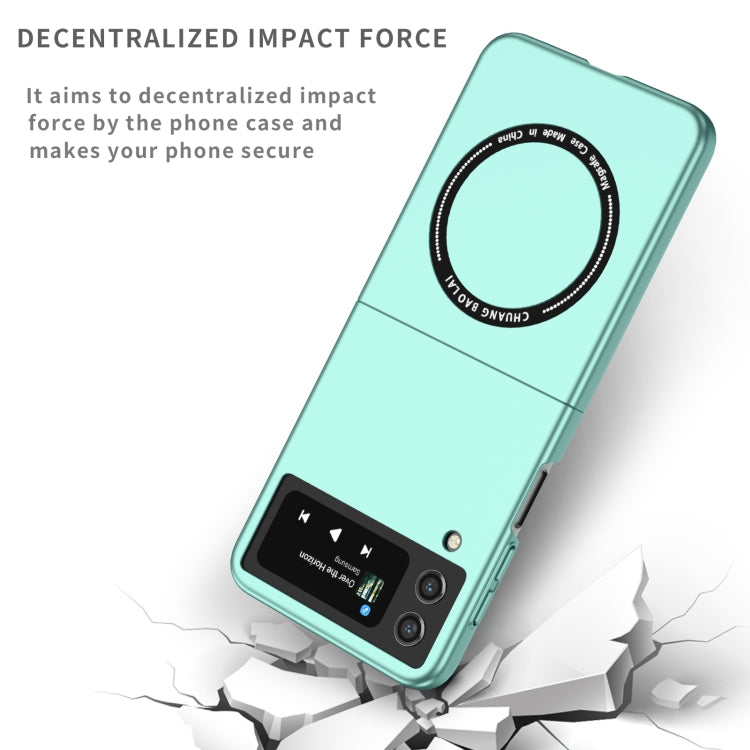 For Samsung Galaxy Z Flip4 Magsafe Magnetic Folding PC Phone Case(Light Blue) - Galaxy Z Flip4 5G Cases by PMC TechLife | Online Shopping South Africa | PMC TechLife