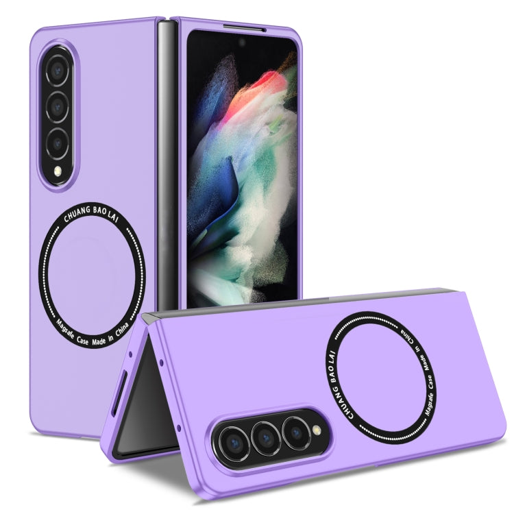 For Samsung Galaxy Z Fold4 Magsafe Magnetic Folding PC Phone Case(Purple) - Galaxy Z Fold4 5G Cases by PMC TechLife | Online Shopping South Africa | PMC TechLife