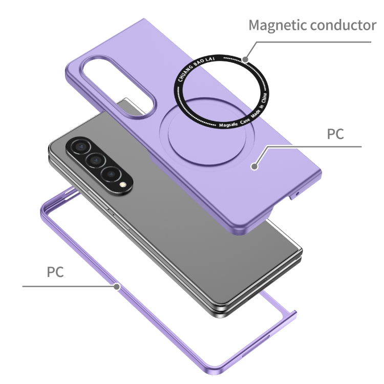 For Samsung Galaxy Z Fold4 Magsafe Magnetic Folding PC Phone Case(Purple) - Galaxy Z Fold4 5G Cases by PMC TechLife | Online Shopping South Africa | PMC TechLife
