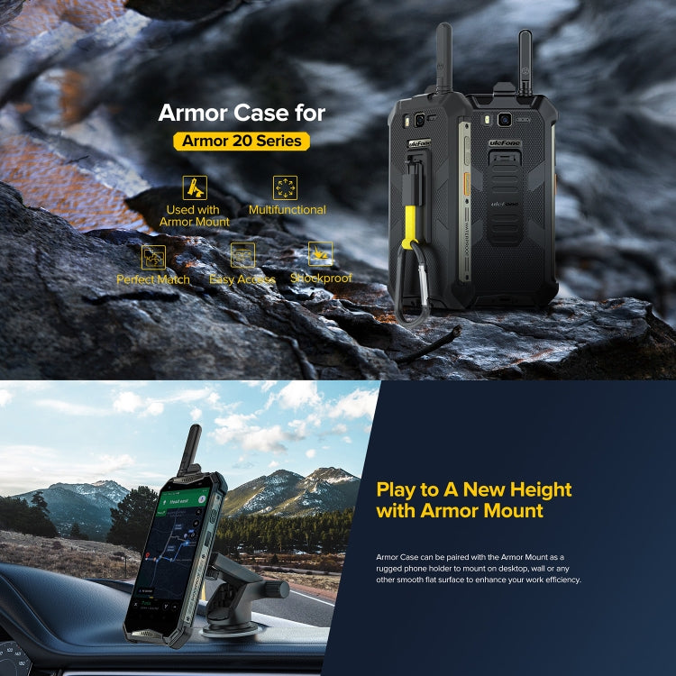 For Ulefone Armor 20WT Ulefone Back Clip Phone Case with Carabiner (Black) - free shipping - PMC Jewellery - Order now!