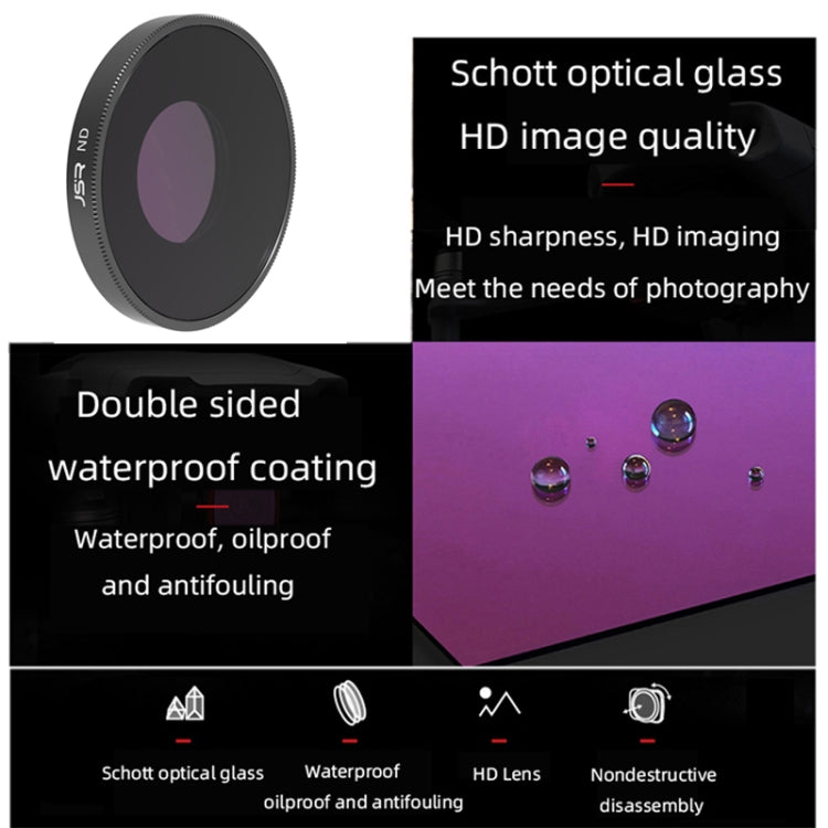 JSR LS ND64 Lens Filter For DJI Osmo Action 3 - Lens Filter by PMC TechLife | Online Shopping South Africa | PMC TechLife | Buy Now Pay Later Mobicred
