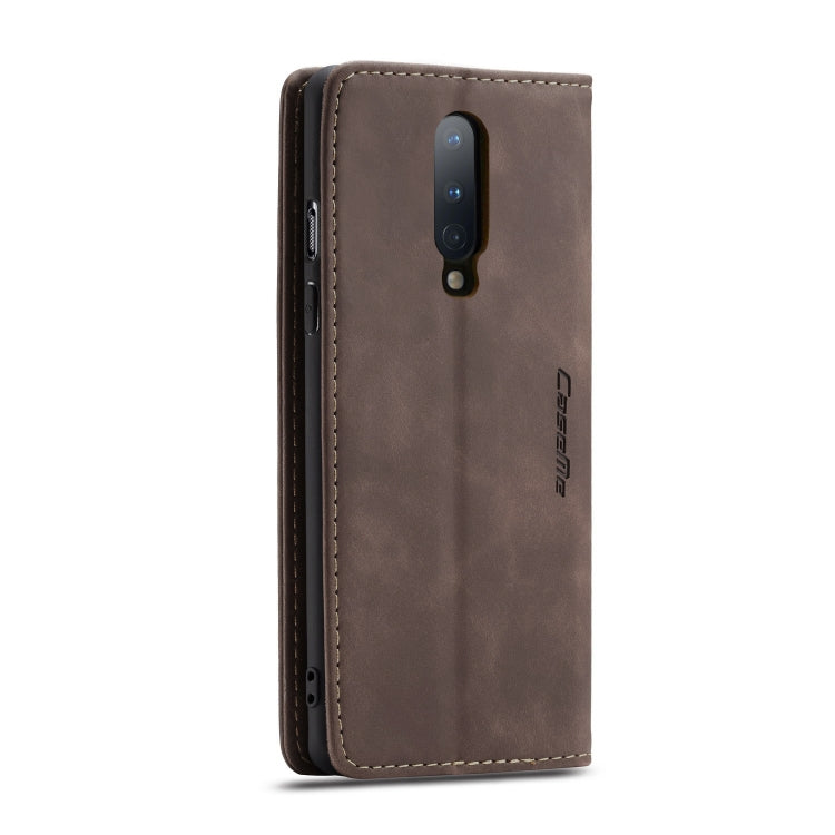 For OnePlus 8 CaseMe Multifunctional Horizontal Flip Leather Case, with Card Slot & Holder & Wallet(Coffee) - free shipping - PMC Jewellery - Order now!