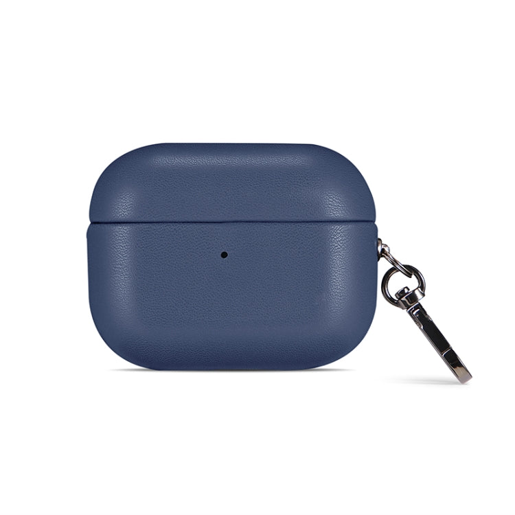 For Apple AirPods 3 PU Leather Wireless Bluetooth Earphone Protective Case(Blue) - For AirPods 3 by PMC Jewellery | Online Shopping South Africa | PMC Jewellery | Buy Now Pay Later Mobicred
