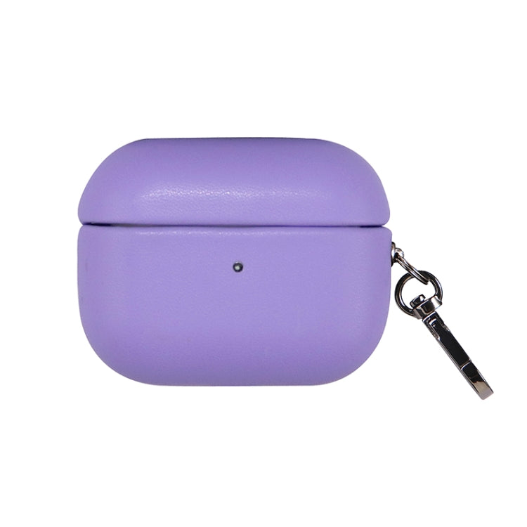 For Apple AirPods 3 PU Leather Wireless Bluetooth Earphone Protective Case(Purple) - For AirPods 3 by PMC Jewellery | Online Shopping South Africa | PMC Jewellery | Buy Now Pay Later Mobicred