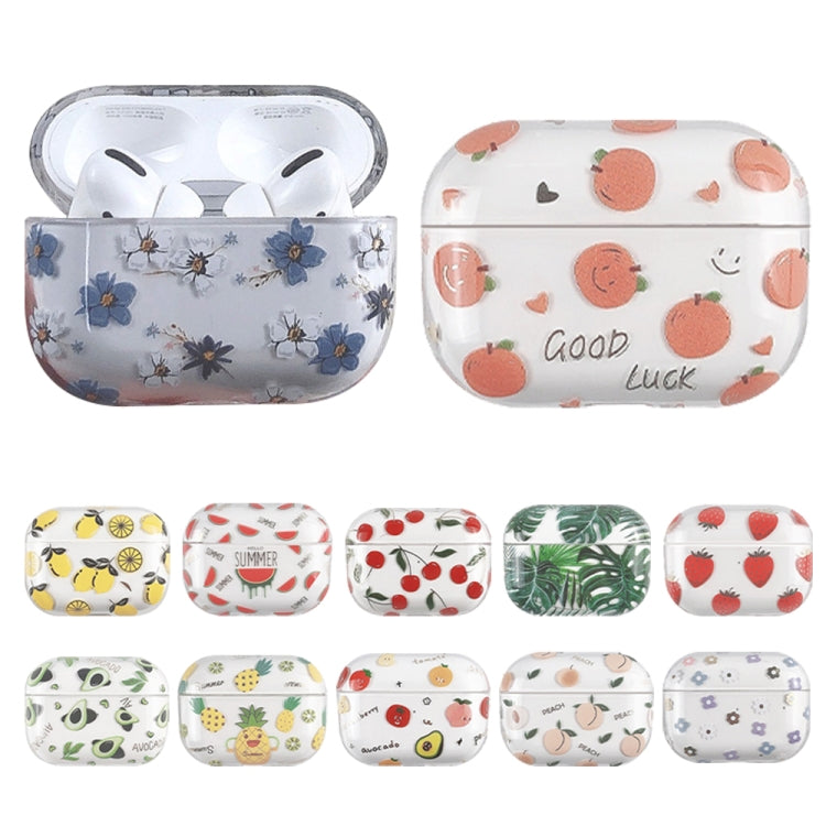 For AirPods Pro 2 Bronzing Fruit Pattern PC Earphone Hard Protective Case(Lemon) - For AirPods Pro 2 by PMC Jewellery | Online Shopping South Africa | PMC Jewellery | Buy Now Pay Later Mobicred