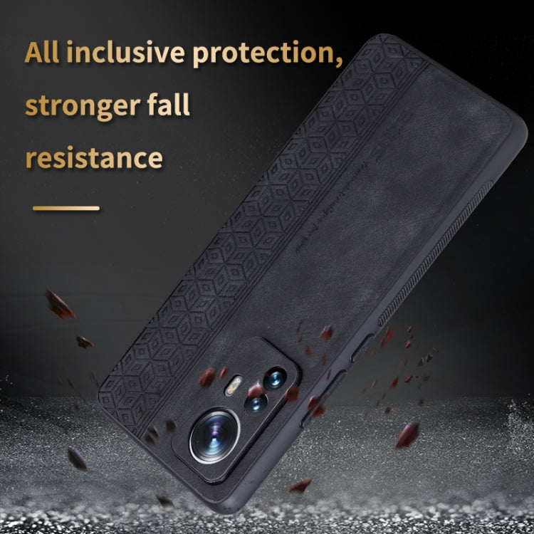 For Xiaomi 12 Pro / 12S Pro AZNS 3D Embossed Skin Feel Phone Case(Black) - Xiaomi Cases by AZNS | Online Shopping South Africa | PMC TechLife