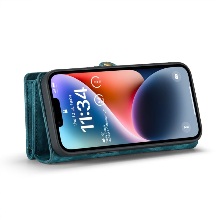 For iPhone 14 Plus CaseMe 008 Detachable Multifunctional Leather Phone Case(Blue) - iPhone 14 Plus Cases by CaseMe | Online Shopping South Africa | PMC Jewellery | Buy Now Pay Later Mobicred