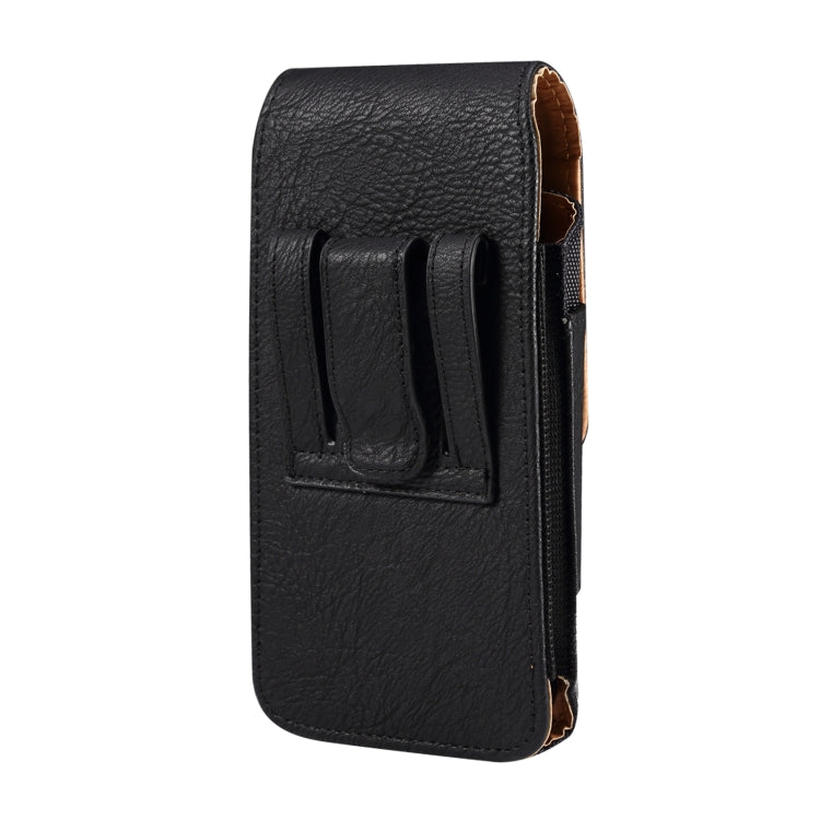 For 6.7-6.9 inch Mobile Phone Cowhide Texture Oxford Cloth Waist Bag(Black) -  by PMC TechLife | Online Shopping South Africa | PMC TechLife | Buy Now Pay Later Mobicred