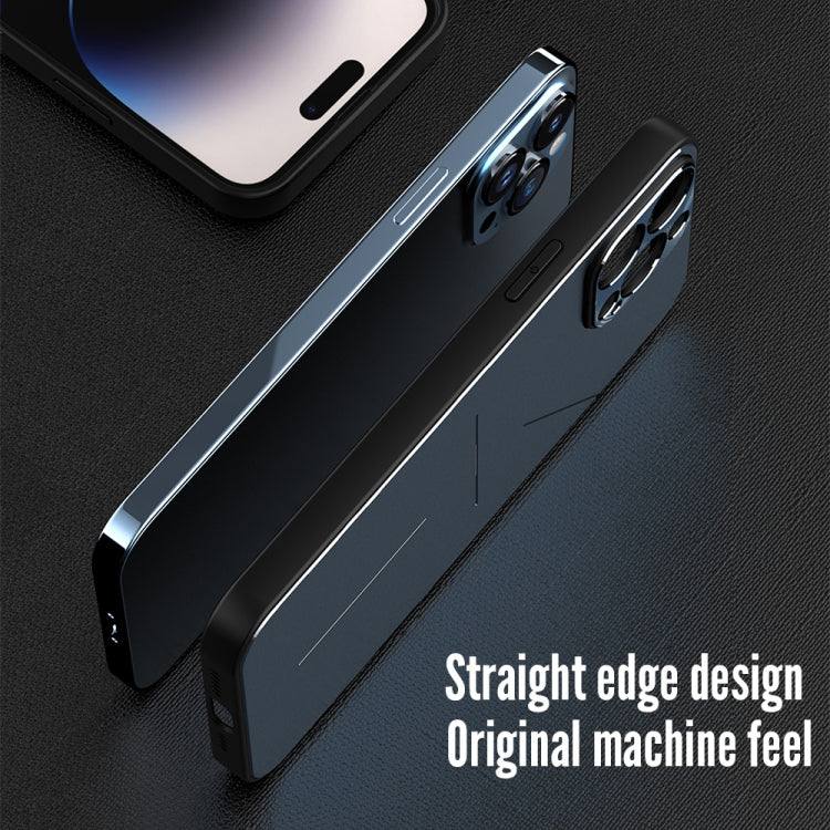 For iPhone 14 Plus R-JUST RJ52 3-Line Style Metal TPU Shockproof Phone Case(Purple) - iPhone 14 Plus Cases by R-JUST | Online Shopping South Africa | PMC TechLife