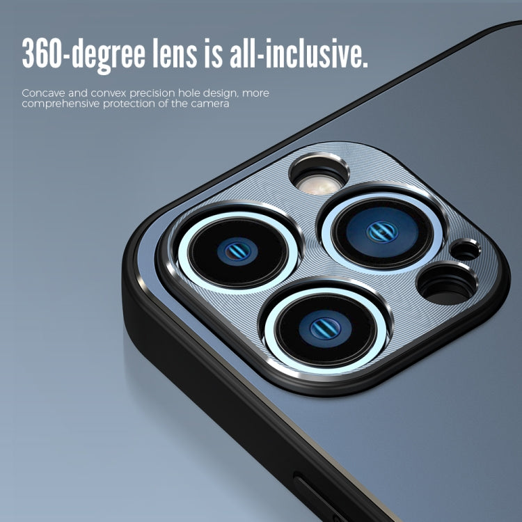 For iPhone 14 Pro Max R-JUST RJ52 3-Line Style Metal TPU Shockproof Phone Case(Black) - iPhone 14 Pro Max Cases by R-JUST | Online Shopping South Africa | PMC TechLife | Buy Now Pay Later Mobicred