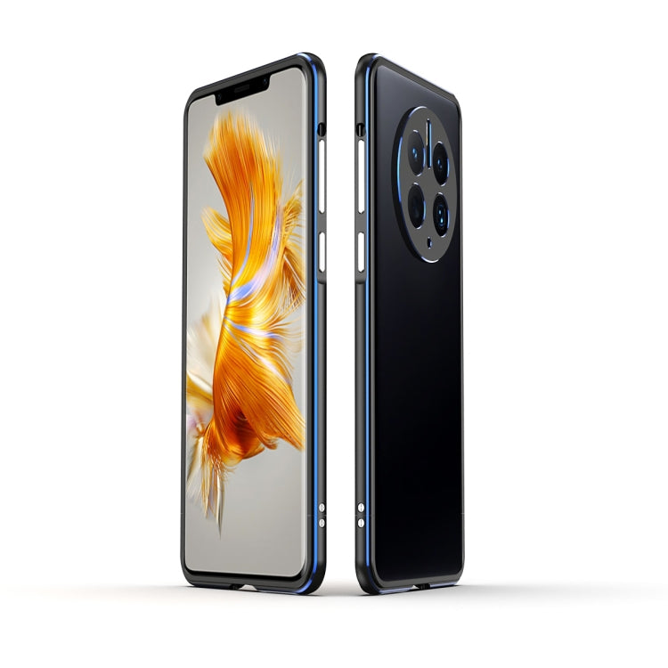 For Huawei Mate 50 Pro LK Aurora Metal Phone Frame with Lens Cover(Black Blue) - Huawei Cases by PMC TechLife | Online Shopping South Africa | PMC TechLife | Buy Now Pay Later Mobicred