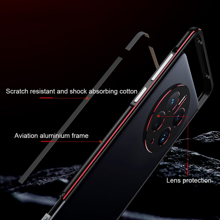 For Huawei Mate 50 Pro LK Aurora Metal Phone Frame with Lens Cover(Black Silver) - Huawei Cases by PMC TechLife | Online Shopping South Africa | PMC TechLife | Buy Now Pay Later Mobicred