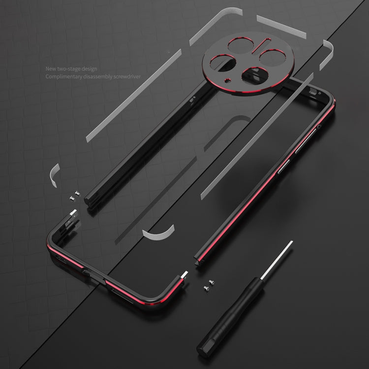 For Huawei Mate 50 Pro LK Aurora Metal Phone Frame with Lens Cover(Black Blue) - Huawei Cases by PMC TechLife | Online Shopping South Africa | PMC TechLife | Buy Now Pay Later Mobicred