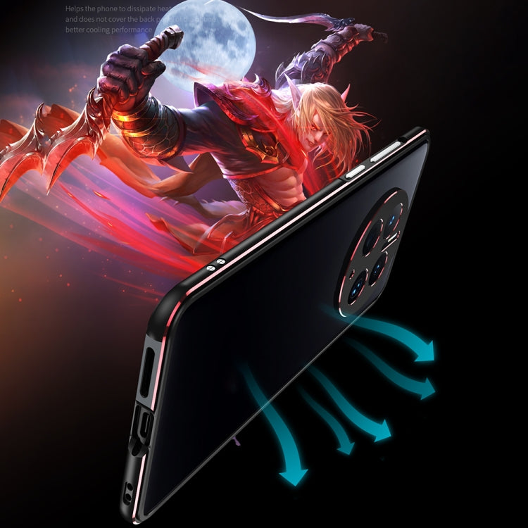 For Huawei Mate 50 Pro LK Aurora Metal Phone Frame with Lens Cover(Dark Silver) - Huawei Cases by PMC TechLife | Online Shopping South Africa | PMC TechLife | Buy Now Pay Later Mobicred