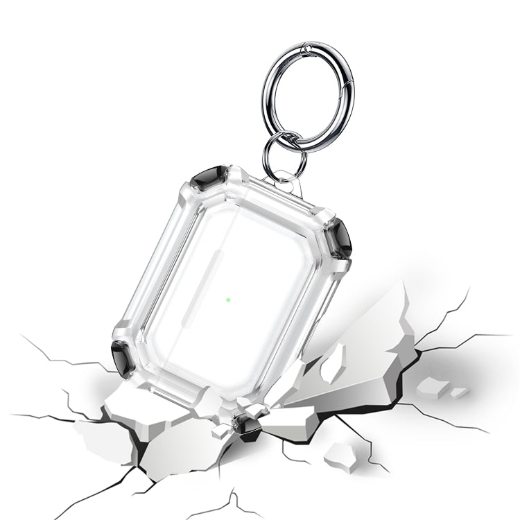 For AirPods Pro 2 Dual-color PC Shockproof Earphone Case with Hook(Black) - For AirPods Pro 2 by PMC Jewellery | Online Shopping South Africa | PMC Jewellery | Buy Now Pay Later Mobicred