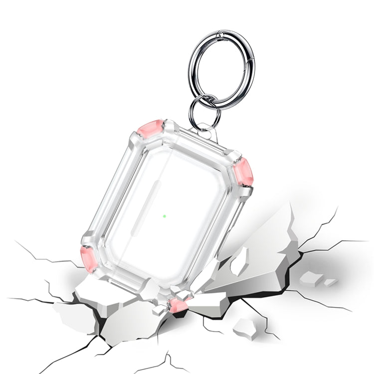 For AirPods Pro 2 Dual-color PC Shockproof Earphone Case with Hook(Pink) - For AirPods Pro 2 by PMC Jewellery | Online Shopping South Africa | PMC Jewellery | Buy Now Pay Later Mobicred