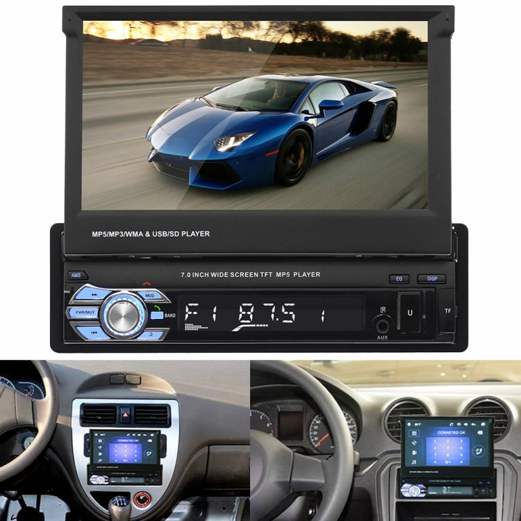 9601 7 inch Car Electric Retractable MP5 Player Supports Bluetooth Hand-free Calling Reverse - Car MP3 & MP4 & MP5 by PMC TechLife | Online Shopping South Africa | PMC TechLife | Buy Now Pay Later Mobicred