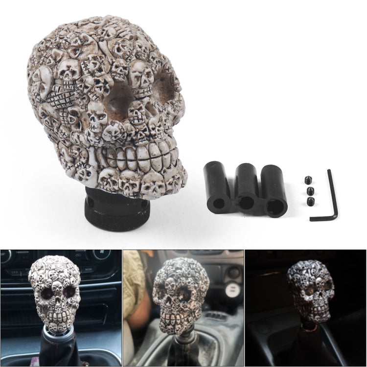 Car Skull Manual Shift Lever Gear Head(Creamy-white) - Shift Knob by PMC TechLife | Online Shopping South Africa | PMC TechLife | Buy Now Pay Later Mobicred