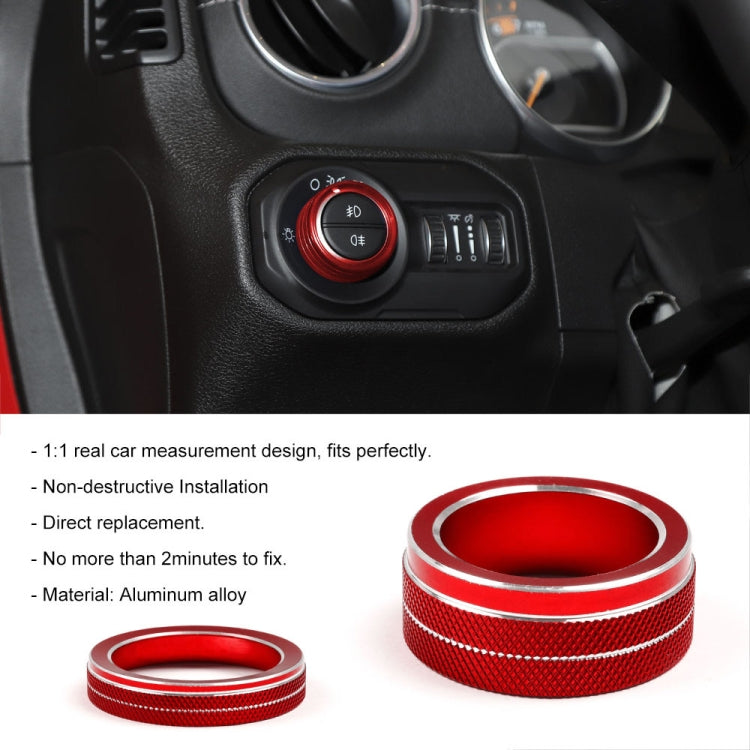 For Jeep Wrangler 2018-2021 4 in 1 Car Air Conditioner Switch Headlight Button Knob Cover Trim(Blue) - Decoration Rings by PMC TechLife | Online Shopping South Africa | PMC TechLife | Buy Now Pay Later Mobicred