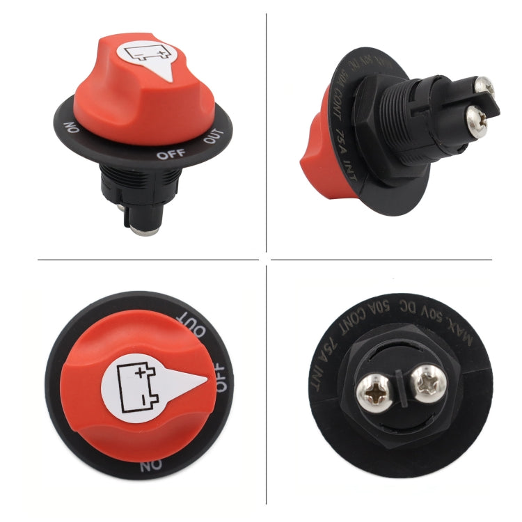 50A 10AWG Car Yacht Battery Selector Isolator Disconnect Rotary Switch Cut With Power Cord - Car Switches by PMC TechLife | Online Shopping South Africa | PMC TechLife | Buy Now Pay Later Mobicred