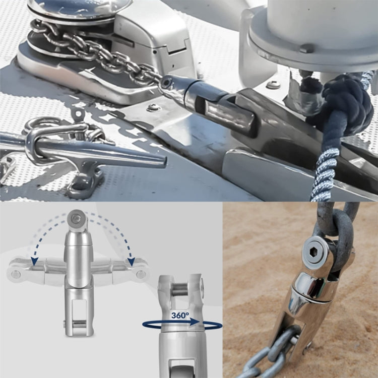 Two Stage 6-8mm 316 Stainless Steel Marine Anchor Rotary Joint - Marine Accessories & Parts by PMC TechLife | Online Shopping South Africa | PMC TechLife | Buy Now Pay Later Mobicred