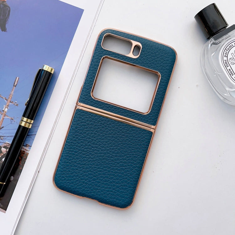 For Motorola Moto Razr 2022 Star Series Nano Electroplating PU Phone Case(Blue) - Motorola Cases by PMC TechLife | Online Shopping South Africa | PMC TechLife | Buy Now Pay Later Mobicred