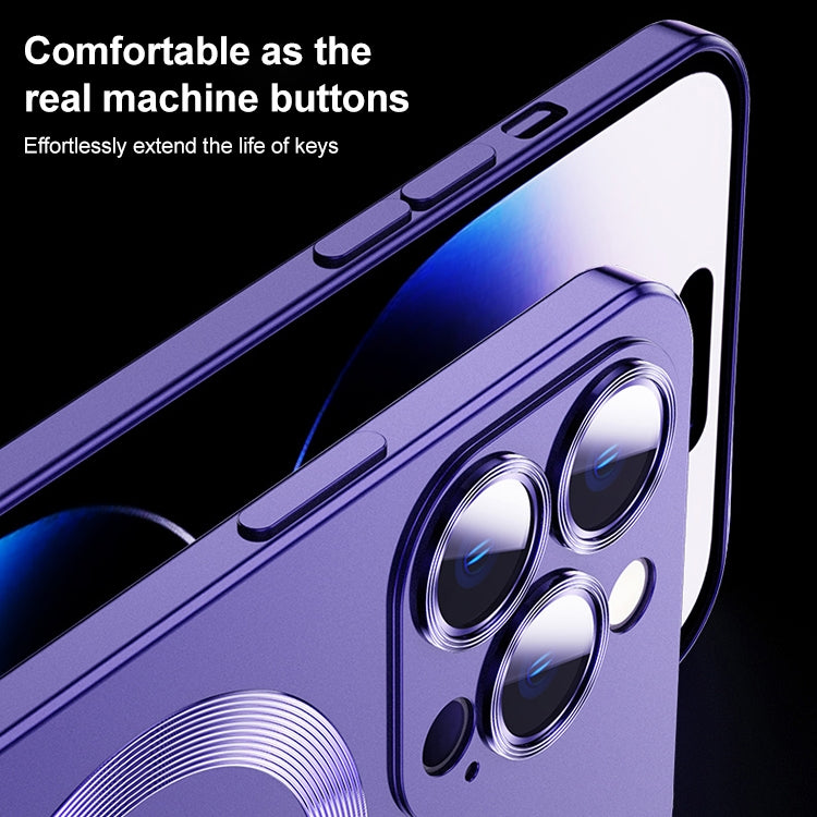 For iPhone 14 Liquid Lens Protector Magsafe Phone Case(Dark Purple) - free shipping - PMC TechLife - Order now!