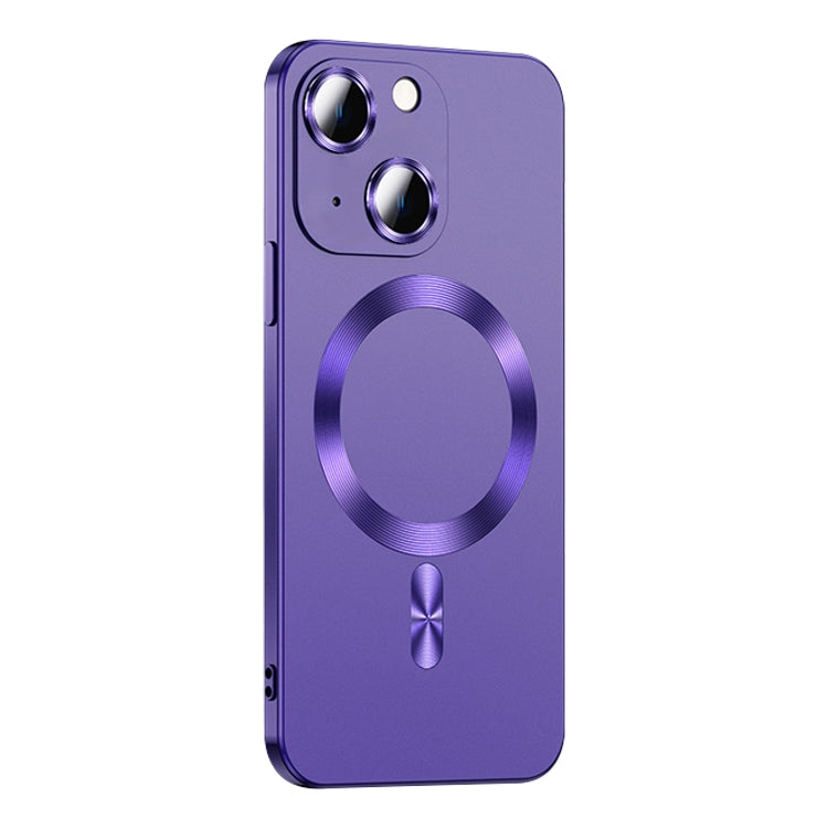 For iPhone 14 Plus Liquid Lens Protector Magsafe Phone Case(Dark Purple) - iPhone 14 Plus Cases by PMC TechLife | Online Shopping South Africa | PMC TechLife