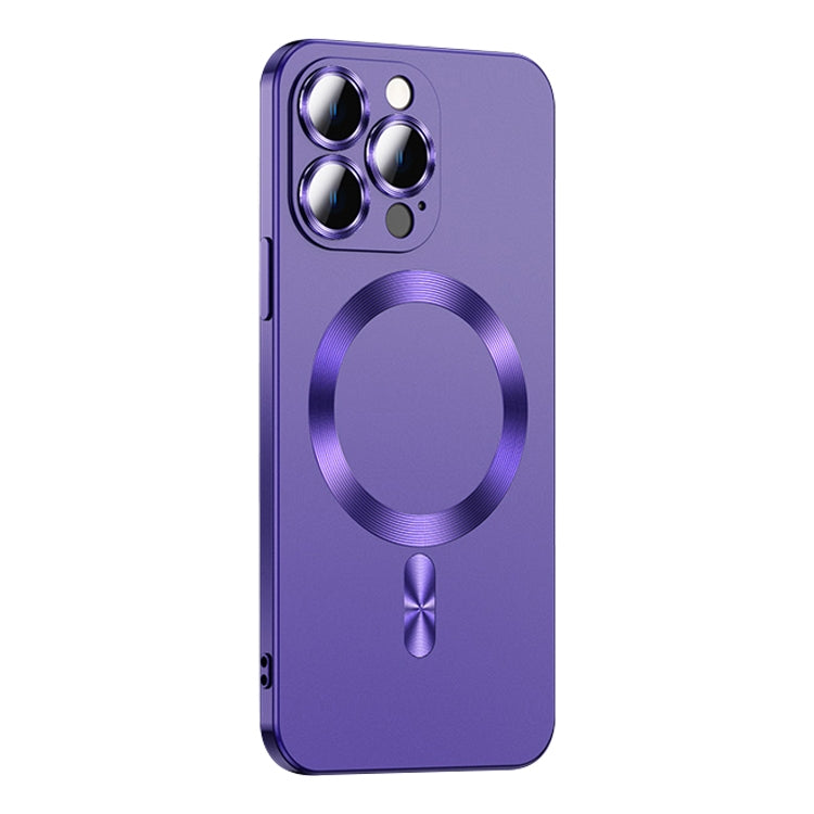 For iPhone 13 Pro Max Liquid Lens Protector Magsafe Phone Case(Dark Purple) - iPhone 13 Pro Max Cases by PMC TechLife | Online Shopping South Africa | PMC TechLife