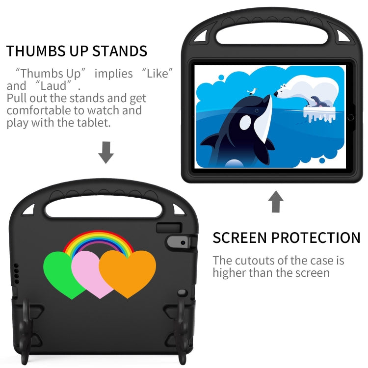 For Lenovo Tab B10 10.1 2020 Love Small Palm Holder EVA Tablet Case(Black) - Lenovo by PMC TechLife | Online Shopping South Africa | PMC TechLife | Buy Now Pay Later Mobicred