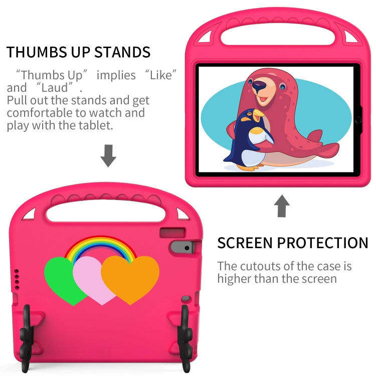 For Lenovo Tab B10 10.1 2020 Love Small Palm Holder EVA Tablet Case(Rose Red) - Lenovo by PMC TechLife | Online Shopping South Africa | PMC TechLife | Buy Now Pay Later Mobicred