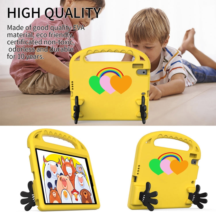 For Huawei MediaPad T5 10 Love Small Palm Holder EVA Tablet Case(Yellow) - Huawei by PMC TechLife | Online Shopping South Africa | PMC TechLife | Buy Now Pay Later Mobicred