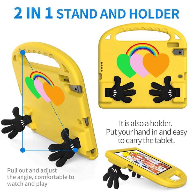 For Lenovo Tab M10 HD TB-X505F/N 10.1 inch Love Small Palm Holder EVA Tablet Case(Yellow) - Lenovo by PMC TechLife | Online Shopping South Africa | PMC TechLife | Buy Now Pay Later Mobicred
