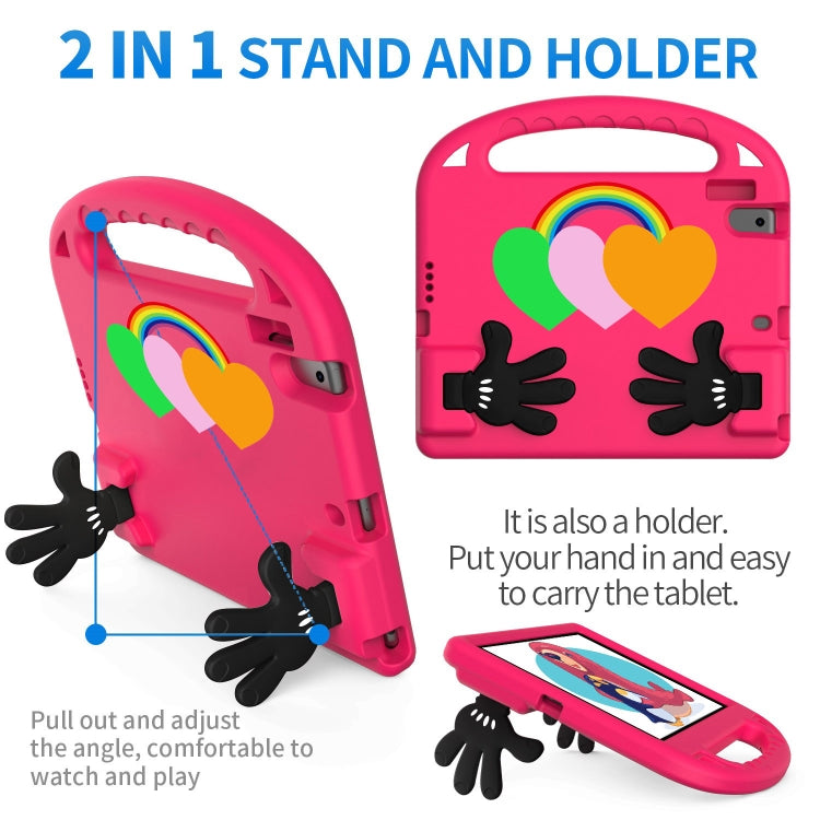 For Lenovo Tab M10 HD TB-X505F/N 10.1 inch Love Small Palm Holder EVA Tablet Case(Rose Red) - Lenovo by PMC TechLife | Online Shopping South Africa | PMC TechLife | Buy Now Pay Later Mobicred