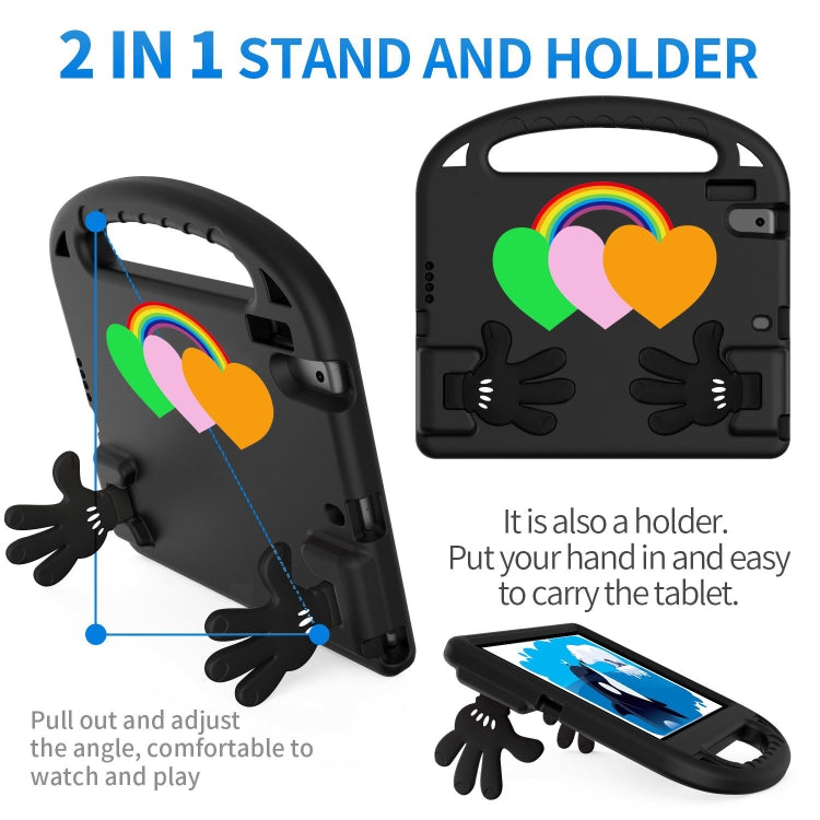 For Lenovo Tab M10 FHD TB-X605FC 10.1 Love Small Palm Holder EVA Tablet Case(Black) - Lenovo by PMC TechLife | Online Shopping South Africa | PMC TechLife | Buy Now Pay Later Mobicred