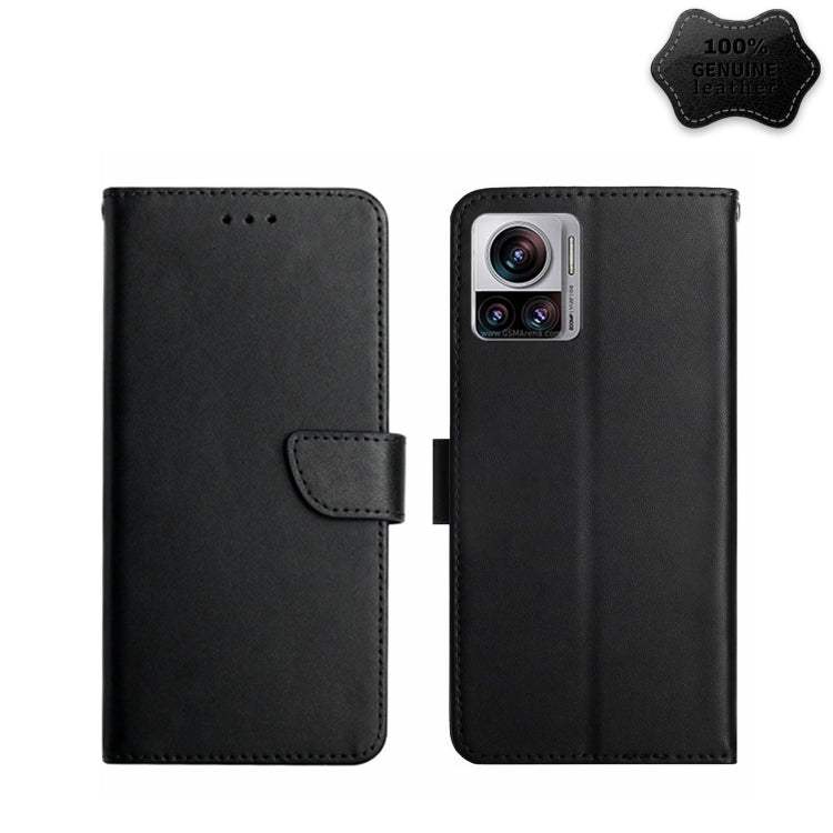 For Motorola Edge 30 Ultra/Moto X30 Pro Genuine Leather Fingerprint-proof Flip Phone Case(Black) - free shipping - PMC TechLife - Order now!