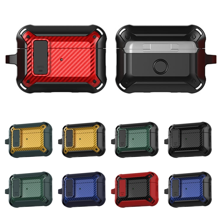 For AirPods Pro 2 Bumblebee Carbon Fiber Earphone Protective Case(Green Yellow) - For AirPods Pro 2 by PMC Jewellery | Online Shopping South Africa | PMC Jewellery | Buy Now Pay Later Mobicred