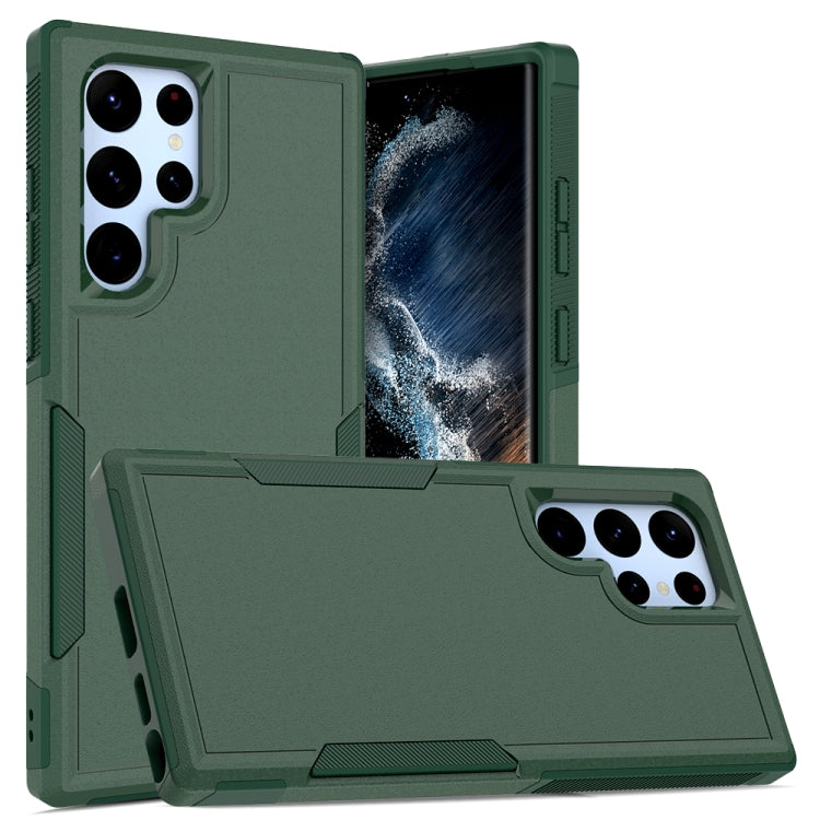 For Samsung Galaxy S22 Ultra 5G 2 in 1 PC + TPU Phone Case(Dark Green) - Galaxy S22 Ultra 5G Cases by PMC TechLife | Online Shopping South Africa | PMC TechLife