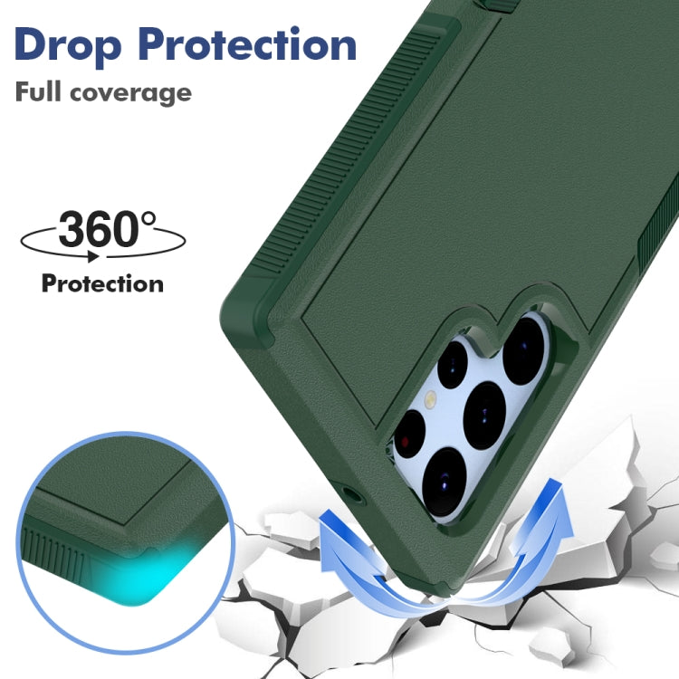 For Samsung Galaxy S22 Ultra 5G 2 in 1 PC + TPU Phone Case(Dark Green) - Galaxy S22 Ultra 5G Cases by PMC TechLife | Online Shopping South Africa | PMC TechLife