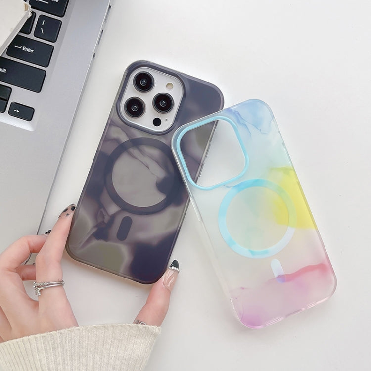 For iPhone 14 Plus Watercolor Magsafe Phone Case(Yellow) - free shipping - PMC TechLife - Order now!