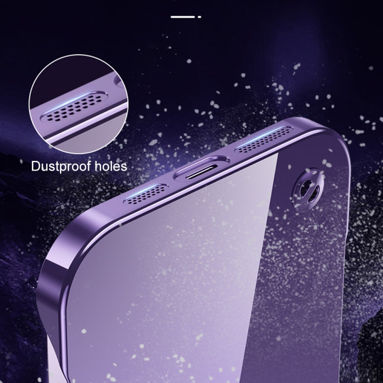 For iPhone 14 Pro Electroplating Frameless Clear PC Phone Case(Sierra Blue) - free shipping - PMC Jewellery - Order now!