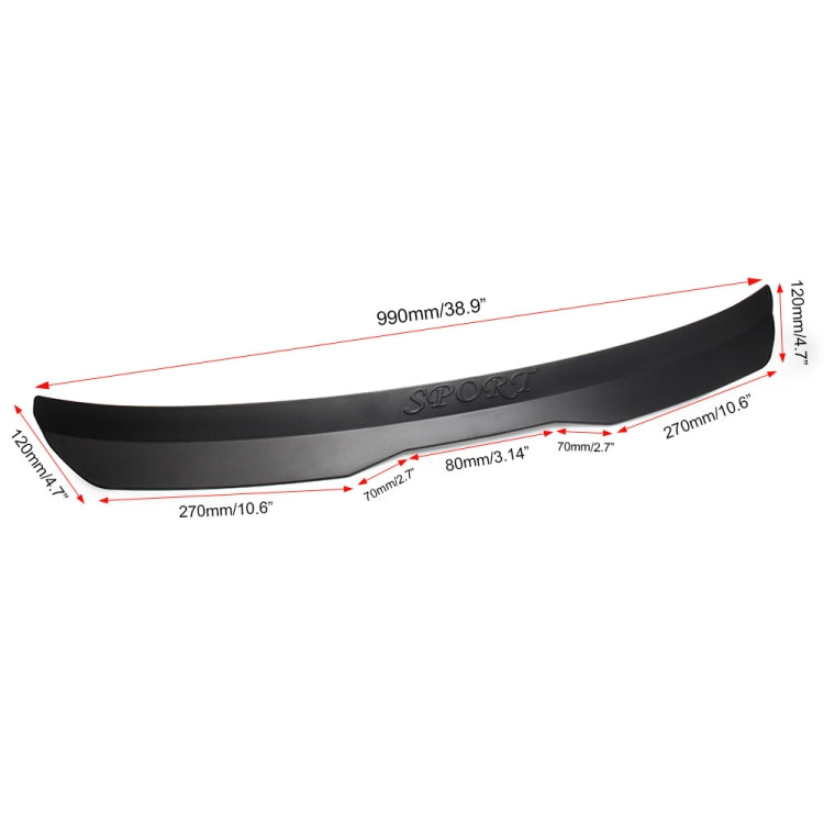 For Volkswagen Golf 7 7.5 2014-2018 Car Modified Hatchback Rear Roof Spoiler Wing(Black) - Decorative Strip by PMC Jewellery | Online Shopping South Africa | PMC Jewellery | Buy Now Pay Later Mobicred