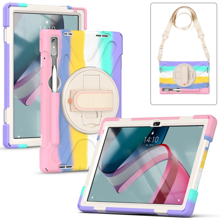 For Lenovo Pad Pro 11.2 2022 TB-138FC/132FU Silicone + PC Protective Tablet Case(Colorful Pink) - Lenovo by PMC TechLife | Online Shopping South Africa | PMC TechLife | Buy Now Pay Later Mobicred